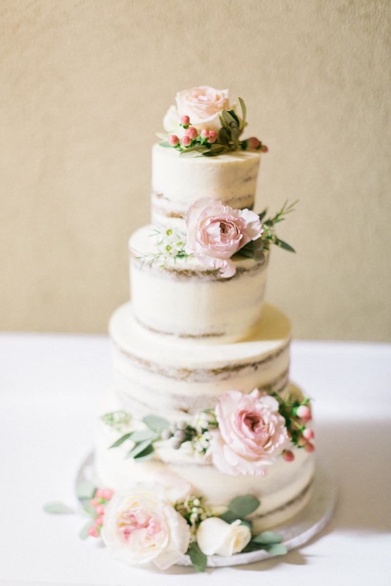 naked cake con flores